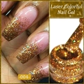 Esmalte de uñas láser tono oro cálido 004 con efecto de purpurina brillante reflectante - Dorado Láser (04)