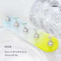 Support de manucure en acrylique dégradé avec socles en cristal pour exposition d'ongles - Comprend 5 Supports d'Ongles / Bleu et Jaune