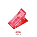 Single red transparent plastic nail clip for poly gel extension, lightweight at about 4g - Red