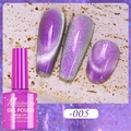Vue détaillée du vernis à ongles œil de chat aurore violet avec ses nuanciers - Œil de Chat Aurore Coloré 05
