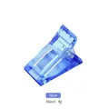 Translucent blue plastic clip for nail extension and sewing, lightweight 4g design - Blue