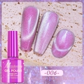 Détail du vernis gel œil de chat aurora rose-violet avec son flacon métallique de 7,5 ml - Œil de Chat Aurore Coloré 06