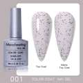 Sand grain nail polish gel in shade 001 with glossy and matte finish effects - Sea Salt Sand 01 (Off-White)