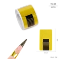 Detail of 3.6x6cm gold nail extension forms with 1-7 scale for precise nail art shaping - Golden Aluminum Foil Style (YC04)