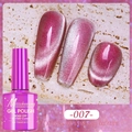 Vue détaillée du vernis gel œil de chat aurore rose violet n°007 avec effet scintillant - Œil de Chat Aurore Coloré 07