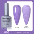 Smalto gel viola sabbia marina 002 con glitter neri, effetto lucido e opaco - Sabbia di Sale Marino 02 (Viola Chiaro)