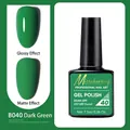 Dark Green UV LED gel polish B040 in glossy and matte finishes 7.5ml bottle - B040 Ink Green