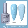 Smalto gel soak-off 8ml blu chiaro effetto sale marino con macchioline nere decorative - Sabbia di Sale Marino 03 (Blu Chiaro)
