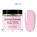 Baby pink dipping powder DP-11 in a 10ml bottle with matching color nail swatch - Baby Pink (DP11)