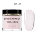 Pale pink dipping powder DP-09 in a 10ml jar with matching nail color swatch display - Pale Pink (DP09)