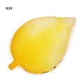 Leaf-shaped resin agate nail palette in yellow gradient with golden metallic edge - Leaf Shaped Starry Yellow (01#)