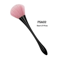 Rosafarbener fächerförmiger Nagelpuderpinsel mit schwarzem Griff, 4,5*19cm - FSA-02 Schwarzer Griff Rosa Haar