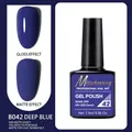 Deep blue gel nail polish in glossy and matte finishes for professional manicures - B042 Deep Blue Purple