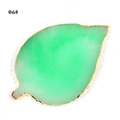 Leaf-shaped green resin nail art palette with gold edges for jewelry display - Leaf Shaped Starry Green (06#)