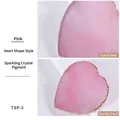 Pink heart-shaped resin agate nail palette with gold rim and glitter finish - Heart Pink Palette