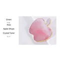 Pink apple-shaped resin agate palette with gold rim for jewelry storage or nail art - Apple Pink Palette