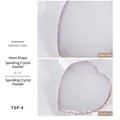 Purple heart resin agate palette with gold edge for nail art and jewelry display - Heart Transparent Palette