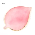 Leaf-shaped resin nail art palette in translucent pink with gold foil edges, style 04 - Leaf Shaped Starry Pink (04#)
