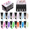12 colors glitter acrylic extension gel kit with 15g tubes for professional nail art - Mermaid Glitter Extension Gel Set (12-Piece)