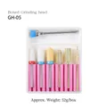 7-piece nail drill bit set with ceramic bits and cleaning brush in storage box GH-05 - Ceramic Alloy Mixed Grinding Head (GH-05)