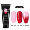 Thermische acrylgel 15ml kleur 02 rood met kleurverandering van lichtroze naar donkerrood - 02 Rood