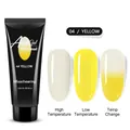 15ml thermische acryl nagelgel kleur 04 geel met kleurverandering van warm naar koud - 04 Geel