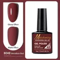 Deep vermilion UV/LED gel nail polish B048 in glossy and matte finish 7.5ml - B048 Vermilion
