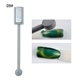Dual-head cat eye nail magnet tool 09 with rectangular and round magnetic tips - Double-headed Gray Plastic Magnet (09#)