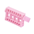 Organizer-Box aus rosa Kunststoff für Nagelbohrer-Bits mit Display-Halterung für Aufsätze - 16-Loch Klappbarer Bit-Halter Rosa
