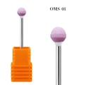 Punta fresa unghie sferica viola OMS-01 con base in plastica arancione per manicure - Testa di Levigatura Sferica-Viola (OMS-01)