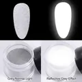 20g Grey reflective nail powder in a round jar with a sparkly starlight glitter effect - 20g Gray (Bottled)