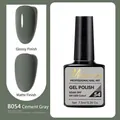 Glossy and matte cement grey gel nail polish in a 7.5ml bottle for UV/LED lamps - B054 Cement Grey
