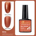 UV LED coral orange glitter nail polish B056 in glossy and matte finishes - B056 Coral Fine Shimmer