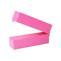 Rosa Nagelschleifer-Aufbewahrungsbox mit Klappdeckel und Einsatz mit mehreren Löchern - 30-Loch Klappbare Bit-Box Rosa