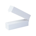 Close-up of a white plastic nail drill bit holder case with 30 storage slots - 30-Hole Folding Bit Box White