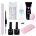 Kit ricostruzione unghie 06 con polygel rosa 15ml, lampada SUNmini e accessori - Kit Gel Estensione Unghie 06 (Include Gel Rosa + Lampada LED)