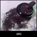 Dunkelviolettes reflektierendes Nagelglitzer-Puder im Farbton JZ02 für funkelnde Maniküre - Dunkelvioletter Blitz (ZJ02)