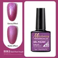 Deep plum purple gel nail polish in glossy and matte finishes for UV LED nail art - B063 Ebony Purple
