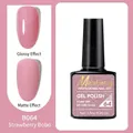 Sparkling strawberry pink gel polish B064 in glossy and matte finishes 7.5ml - B064 Strawberry Pop