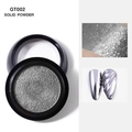 Festes silbernes Chrom-Nagelpuder GT002 für professionelle Metallic-Spiegeleffekte - Silber (GT002)