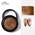 Solid mirror nail powder in rose gold GT012 finish for metallic chrome effect - Rose Gold (GT012)
