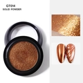Metallic bronze gold solid magic mirror nail powder GT014 with high gloss finish - Bronze (GT014)