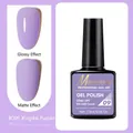 Lavender purple gel nail polish 7.5ml showing glossy and matte finish effects - B009 Stellalou Purple