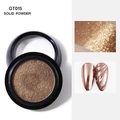 Professional solid nail mirror powder in GT015 rose gold metallic finish for salon art - Rose Gold (GT015)