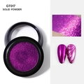 Solid metallic purple magic mirror nail powder GT017 with high gloss chrome effect - Purple (GT017)