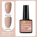 Misscheering gel polish B004 in cream nude shade with glossy and matte finish effects - B004 Creamy Nude
