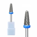 Professional tungsten carbide nail drill bit with blue ring for manicures and pedicures - Hk-06 Grinding Head