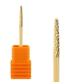 Extra fine needle alloy nail drill bit with gold coating and orange plastic base - Hk-11 Grinding Head