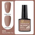 UV LED nail gel polish in B005 Mocha Milk Tea color with matte and glossy finish - B005 Mocha Milk Tea