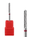Precision nail drill bit for cuticle removal with alloy head and red ring marker - Hk-30 Grinding Head